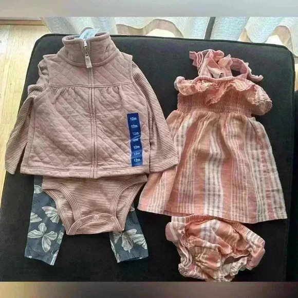 Carter's Other - Carters 3 piece set and JS dress, 12 months
